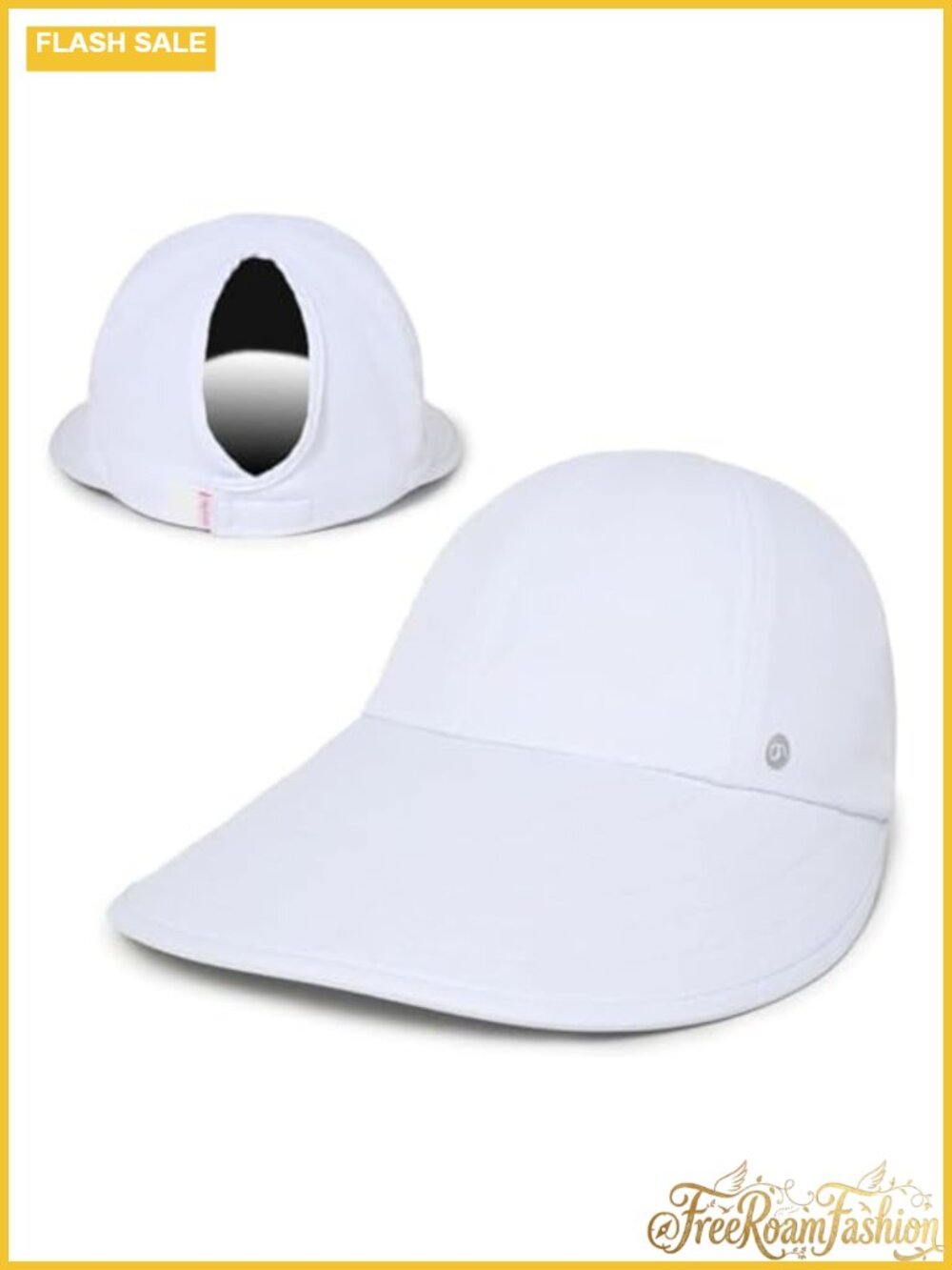 UPF 50 Wide Brim Ponytail Sun Hat Adjustable Beach Travel